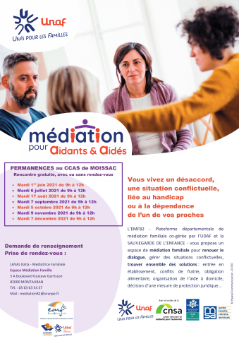 Médiation pour aidants-aidés à Moissac Médiation pour aidants-aidés à Moissac