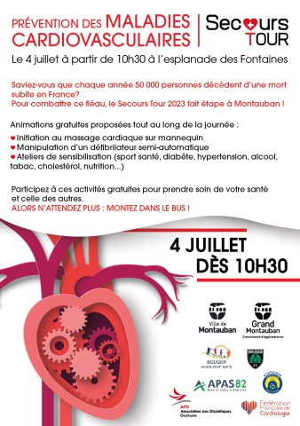 Secours tour 2023 autour de la prévention des maladies cardiovasculaires : Secours tour 2023 autour de la prévention des maladies cardiovasculaires :